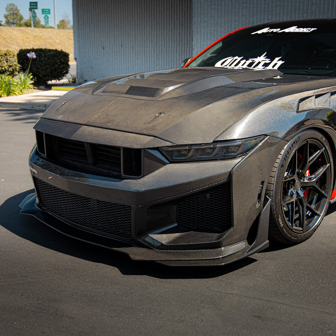 2024–2026 Mustang S650 Heritage SC™ V-Shaped Dry Gloss Carbon Fiber Bumper Kit Track Package