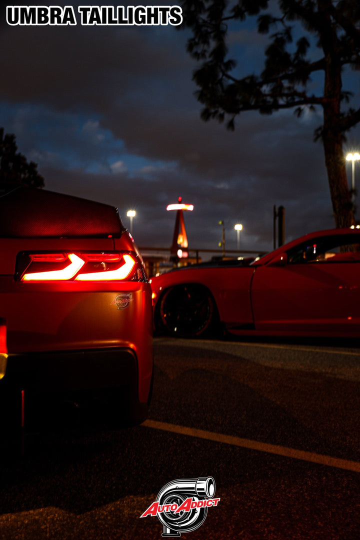 2014-2015 Chevy Camaro Umbra LED Taillights – Gloss Black/Smoke Lens
