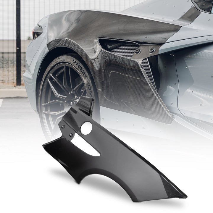 Corvette Shell 2023-2026 Corvette C8 Type-ZR1 Carbon Fiber Rear Fenders Shell For Z06 ...
