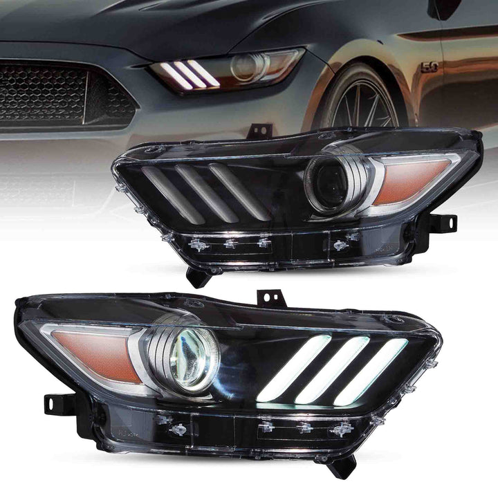 2018–2023 Ford Mustang LED Projector Headlights – OEM Style