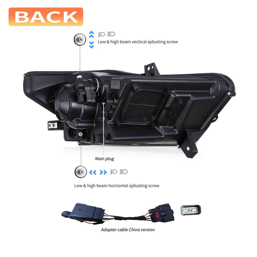 2018–2023 Ford Mustang LED Projector Headlights – OEM Style