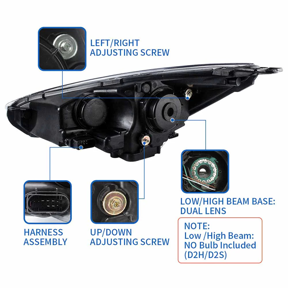 2015–2019 Ford Focus LED Projector Headlights