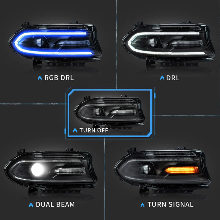 2015-23 Dodge Charger RGB Headlights
