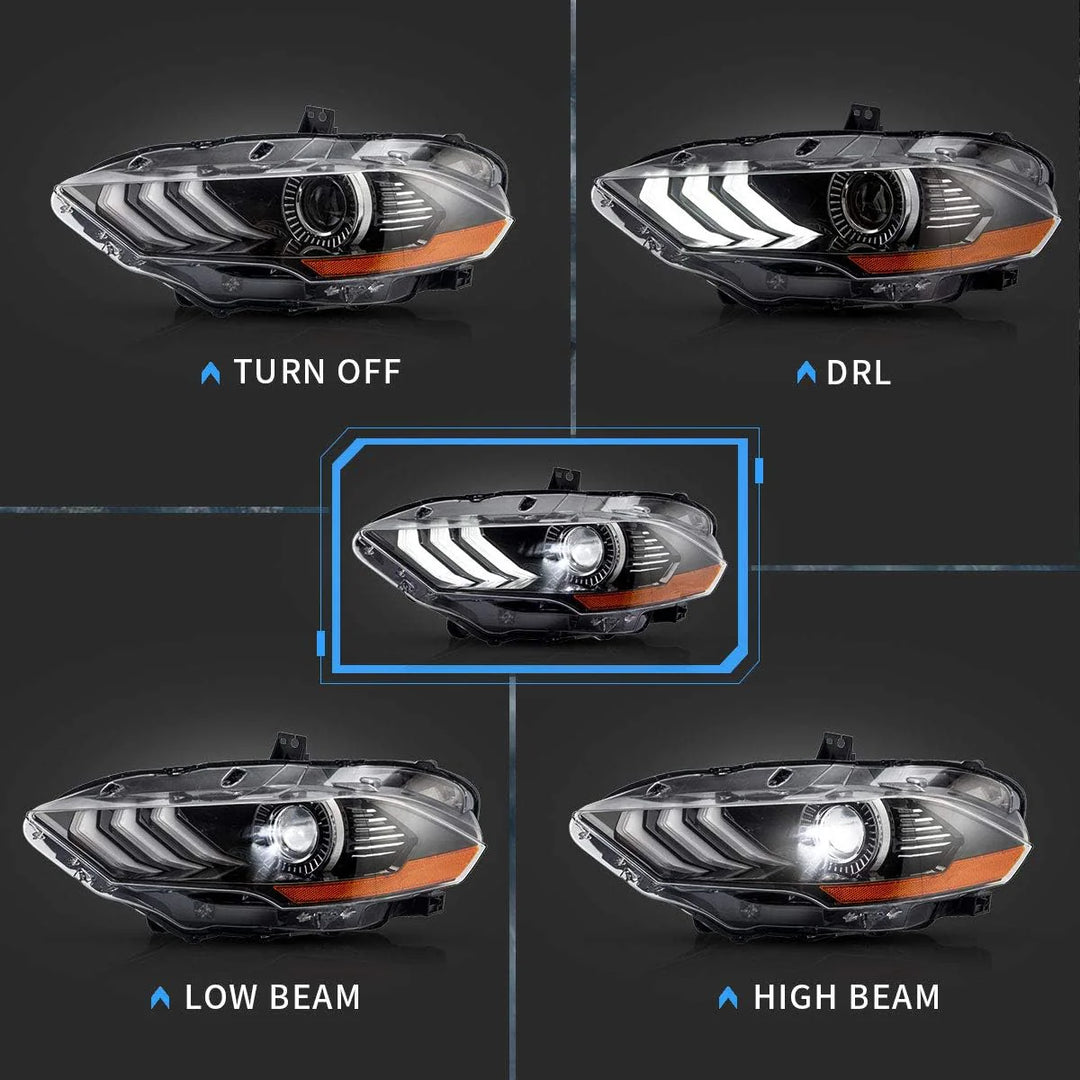2018-23 Ford Mustang LED Headlights
