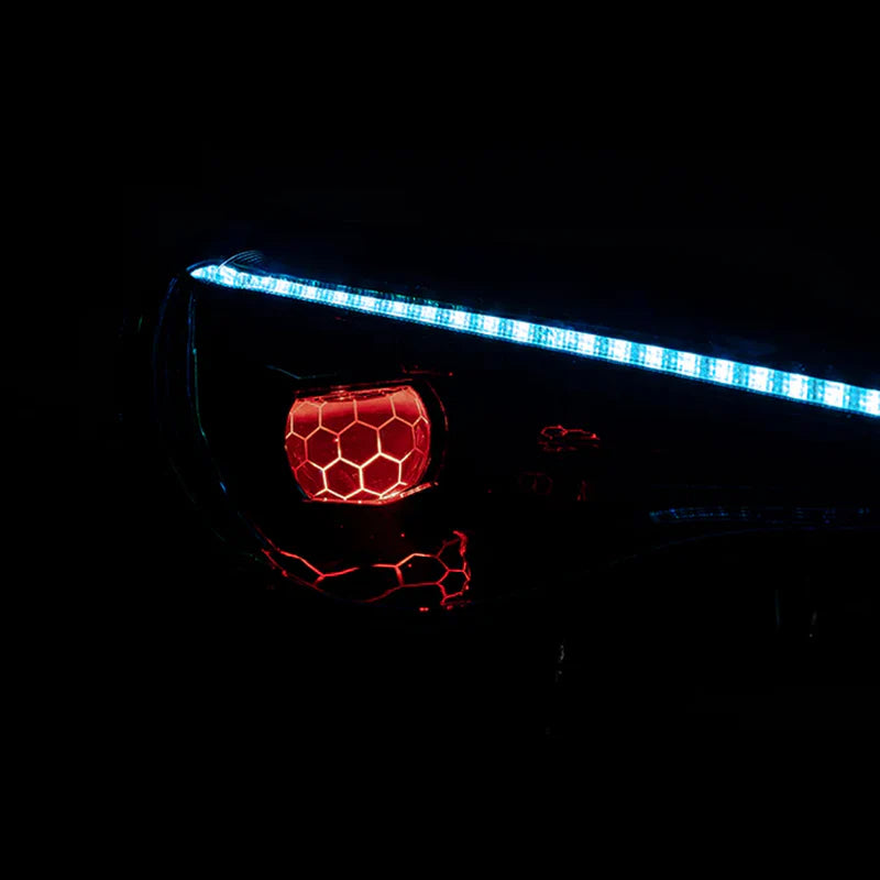 FR-S / BRZ / GT86: Multicolor Built with Honeycomb Demon Eyes Headlights
