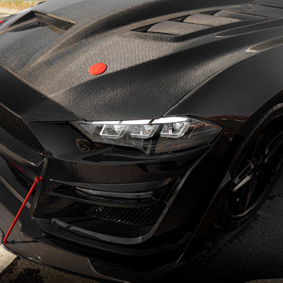 2018-2023 Ford Mustang Projector Headlights S650 Style LED Amber Sequential Turn Signals