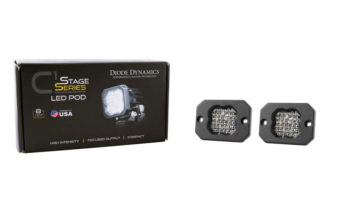 SSC1 White Sport Flush Mount LED Pod (pair)