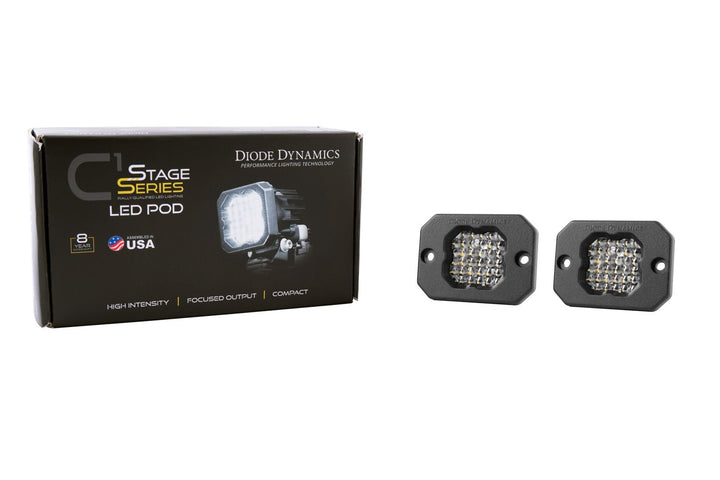 SSC1 White Sport Flush Mount LED Pod (pair)