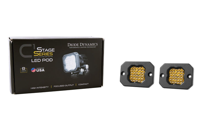 SSC1 Yellow Sport Flush Mount LED Pod (pair)