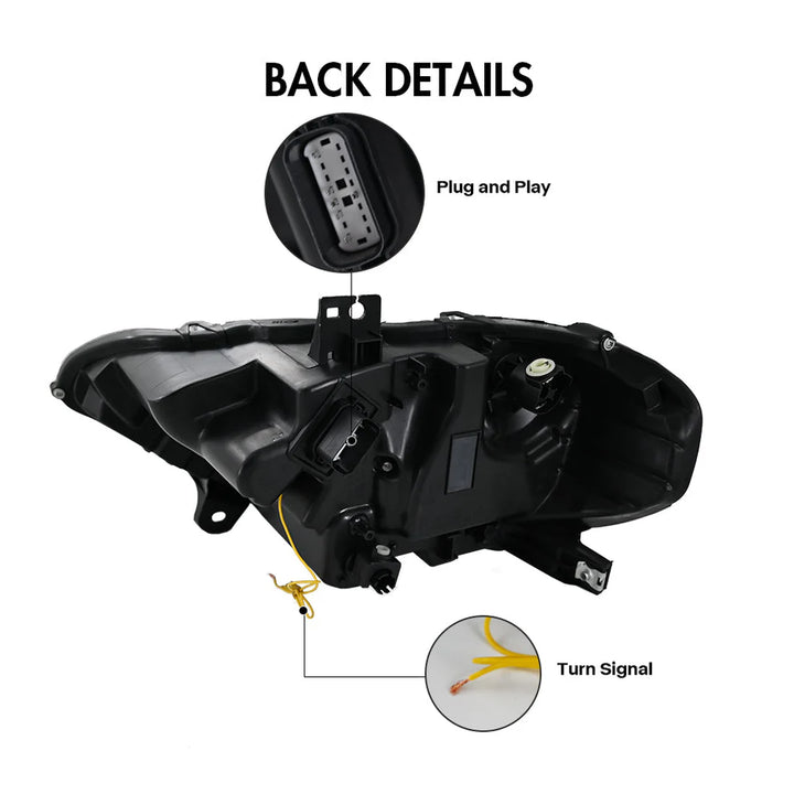 2018–2023 Ford Mustang LED Triple-Beam Projector Headlights