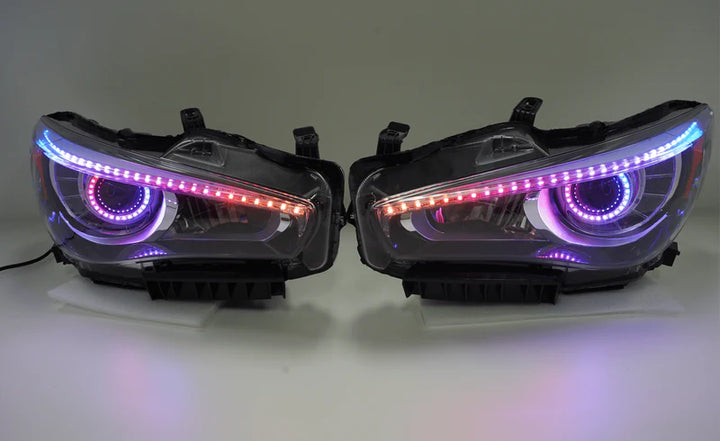 Infiniti Q50: Multicolor Built Headlights (2014-2022)