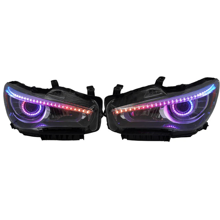 Infiniti Q50: Multicolor Built Headlights (2014-2022)