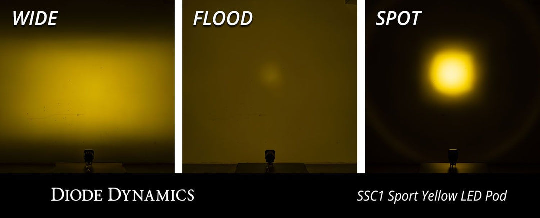 SSC1 Yellow Sport LED Pod (one)